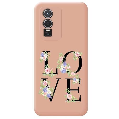 Coque Rose Vivo Y76 Love Fleur Pastel Personnalisee on Productcaster.