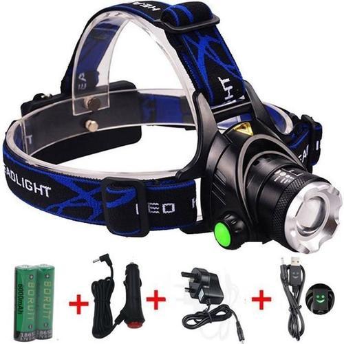 Lampe Frontale Zoom 1800 Lumens Headlight Avec Lampe De Poche Et Ch... on Productcaster.