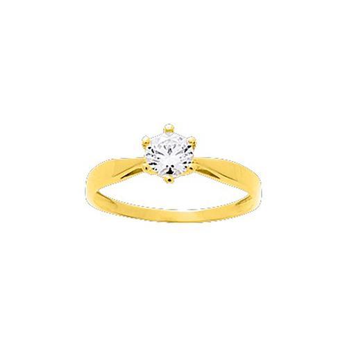 Bague Femme - Oxyde De Zirconium - Or 9 Carats on Productcaster.