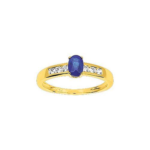 Bague Femme - Saphir - Oxyde De Zirconium - Or 18 Carats on Productcaster.