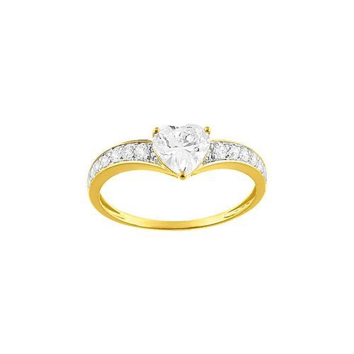 Bague Femme - Oxyde De Zirconium - Or 18 Carats on Productcaster.