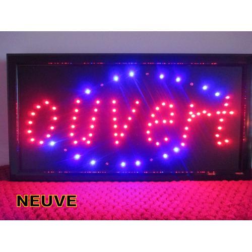 Enseigne Panneau Led Lumineux Publicitaire Motif Ouvert . Attire Le... on Productcaster.