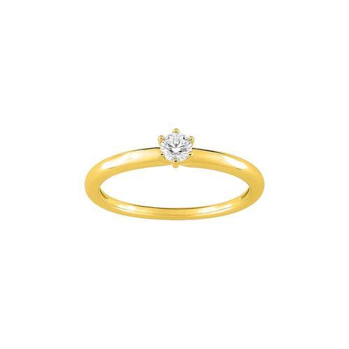 Bague Solitaire Femme - Oxyde De Zirconium - Or 9 Carats on Productcaster.