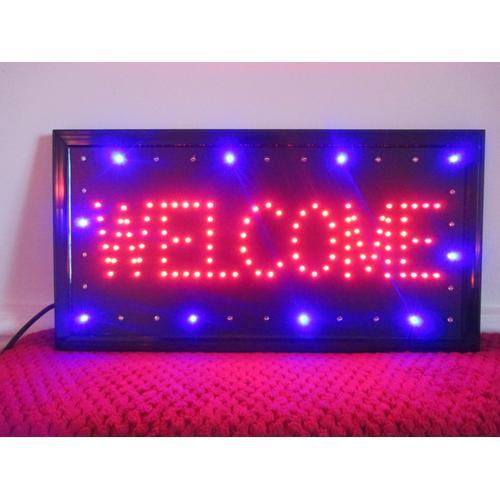 Panneau Led Lumineux Clignotant Welcome Commerce on Productcaster.