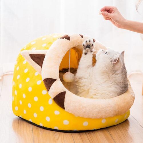 Lit Chaud Et Détachable Pour Chat, Semi-Fermé, Sac De Couchage Pour... on Productcaster.