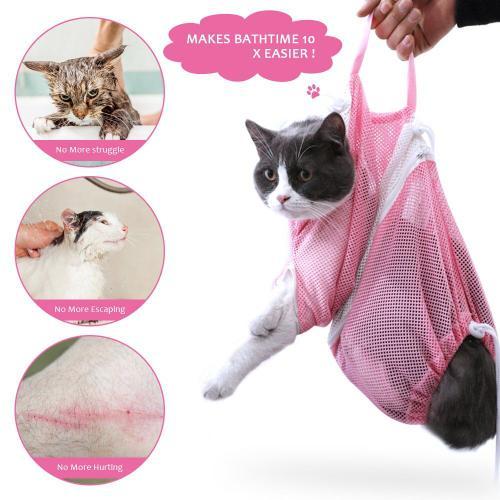 Sac De Toilette En Maille Pour Chat, Accessoire De Toilette Pour An... on Productcaster.