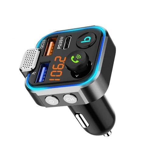 Transmetteur FM Bluetooth 5.0 pour voiture,chargeur rapide,grand mi... on Productcaster.