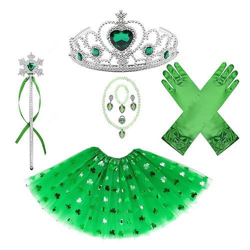 Ensemble De 10 Robes De Princesse Pour Filles, Vert, Shamrock, Ense... on Productcaster.