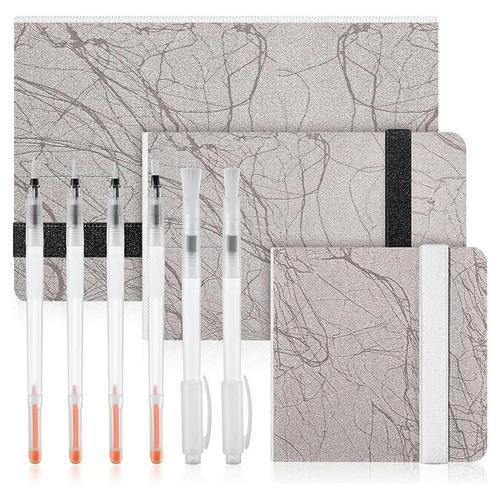 3 Pcs Watercolor Paper Sketchbook With 6 Pcs Watercolor Brush Pens ... on Productcaster.