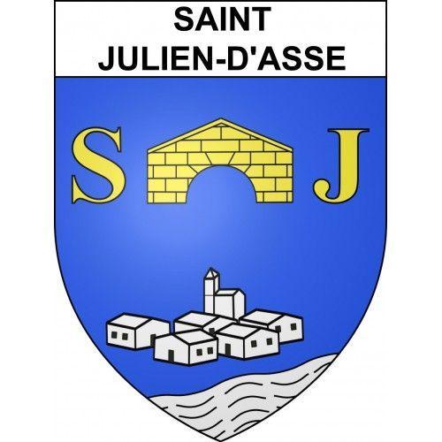 Saint-Julien-D'asse 04 Ville Sticker Blason Écusson Autocollant Adh... on Productcaster.