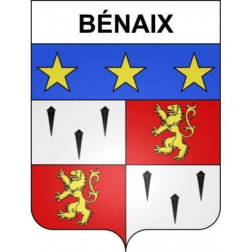 Bénaix 09 Ville Sticker Blason Écusson Autocollant Adhésif - 8 Cm on Productcaster.