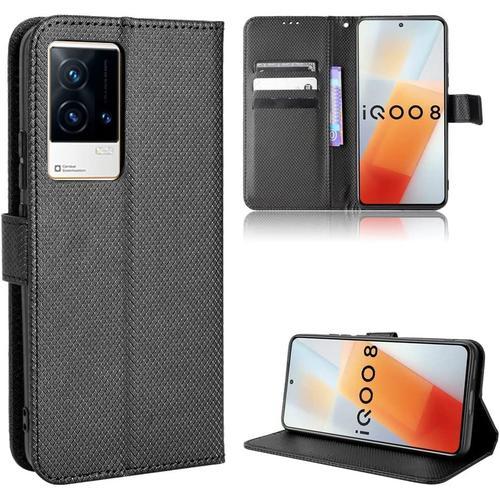 Coque Pour Vivo Iqoo 8 Étui À Rabat En Cuir Pu Portefeuille Housse ... on Productcaster.