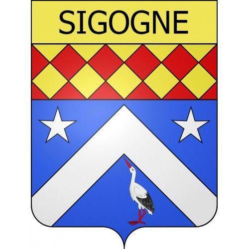 Sigogne 16 Ville Stickers Blason Autocollant Adhésif - 4 Cm on Productcaster.