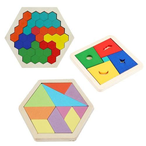 Jeu De Puzzle En Bois Pour Enfants, Bricolage Amusant, Couleur, Cad... on Productcaster.