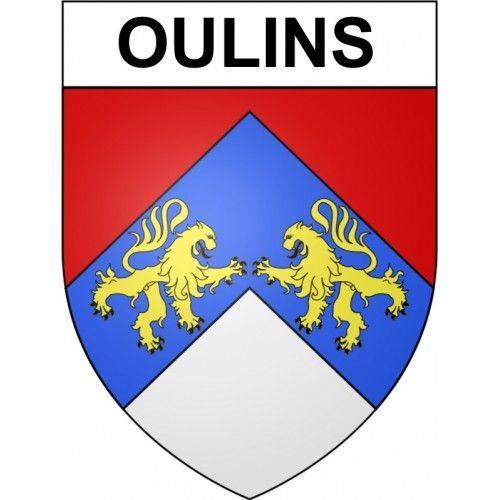 Oulins 28 Ville Stickers Blason Autocollant Adhésif - 8 Cm on Productcaster.