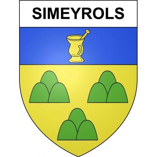 Simeyrols 24 Ville Sticker Blason Écusson Autocollant Adhésif - 4 Cm on Productcaster.