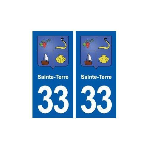 33 Sainte-Terre Blason Ville Autocollant Plaque Stickers - Droits on Productcaster.