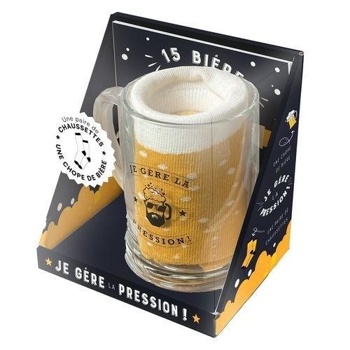 Je Gère La Pression ! - Coffret Avec 1 Chope À Bière, 1 Paire De Ch... on Productcaster.