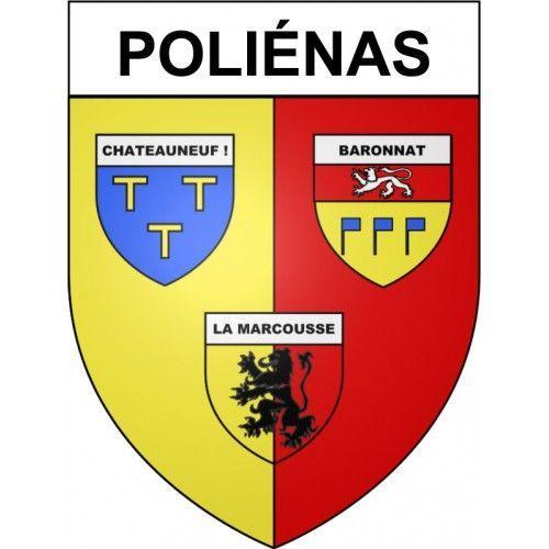 Poliénas 38 Ville Stickers Blason Autocollant Adhésif - 8 Cm on Productcaster.