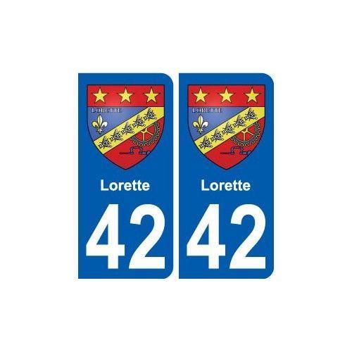 42 Lorette Blason Ville Autocollant Plaque Stickers - Arrondis on Productcaster.