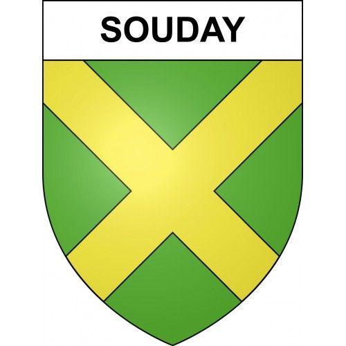 Souday 41 Ville Sticker Blason Écusson Autocollant Adhésif - 4 Cm on Productcaster.