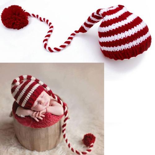 Chapeau De Noël Pour Bébé, Tricot À Longues Queues, Accessoires De ... on Productcaster.