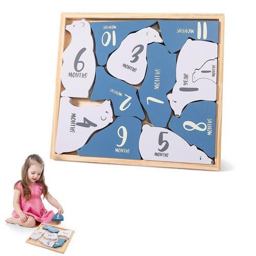 1 Ensemble De Jouets En Bois Pour Bébé, Puzzle 3d, Ours Polaire, Mo... on Productcaster.