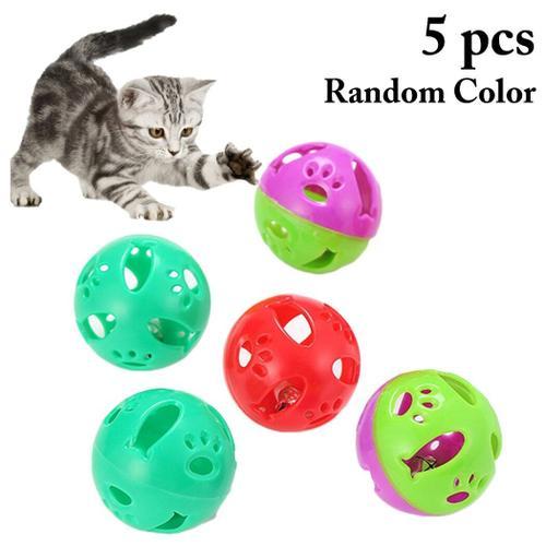 Boule Creuse Pour Chat, 5 Pièces, Jouet Interactif, Hochet, Cloche,... on Productcaster.