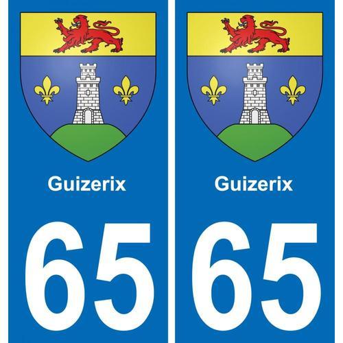 65 Guizerix Autocollant Sticker Plaque Immatriculation Auto Ville -... on Productcaster.