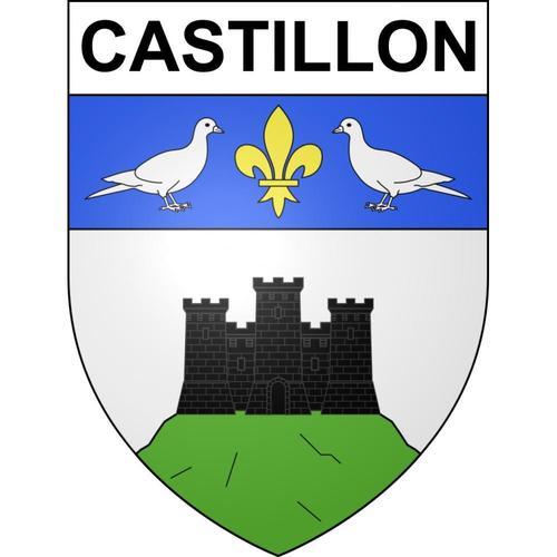 Castillon 65 Ville Sticker Blason Écusson Autocollant Adhésif - 12 Cm on Productcaster.