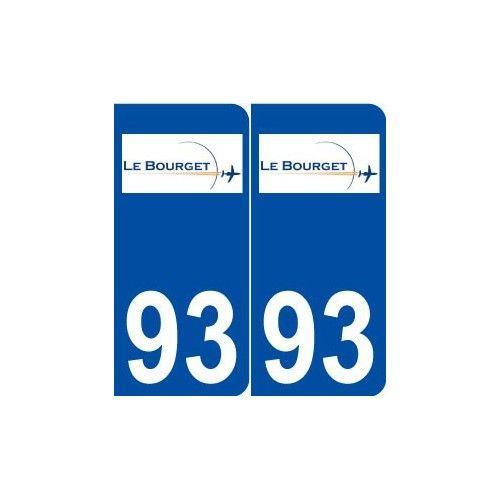 93 Le Bourget Logo Autocollant Plaque Stickers Ville - Arrondis on Productcaster.