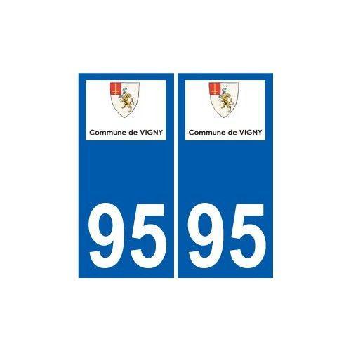 95 Vigny Logo Autocollant Sticker Plaque Immatriculation Ville - Dr... on Productcaster.