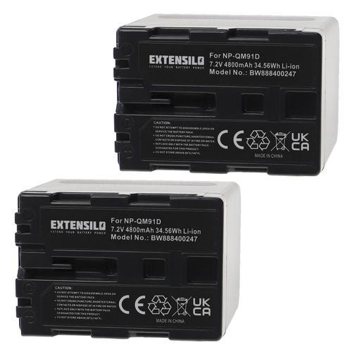 EXTENSILO 2x Batteries compatible avec Sony DCR-DVD101, DCR-DVD200,... on Productcaster.