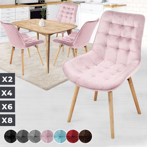 Miadomodo Chaise De Salle À Manger En Velours - Lot De 4, Pieds En... on Productcaster.