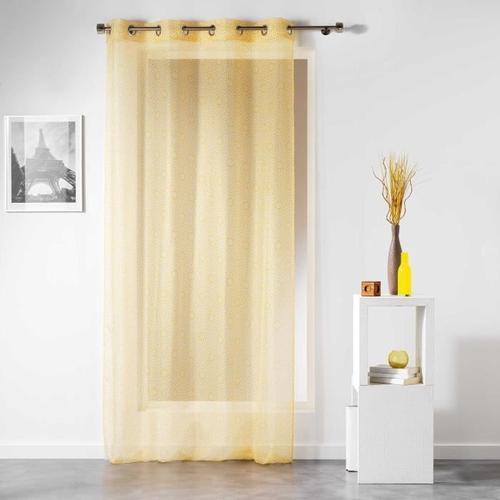 Cdaffaires Panneau A Oeillets 140 X 240 Cm Voile Imprime Tunis Jaune on Productcaster.