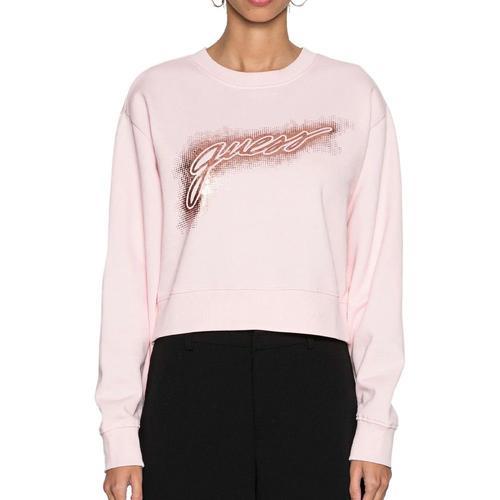 Sweat Rose Femme Guess Logo Crop on Productcaster.