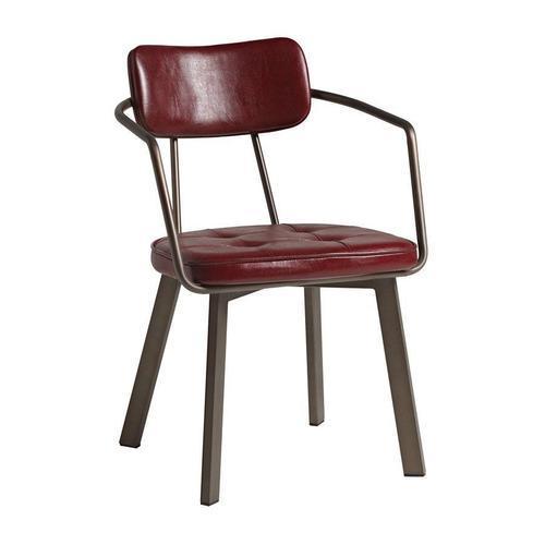 Jouret Armchair - Old Anvil - Vintage Red on Productcaster.