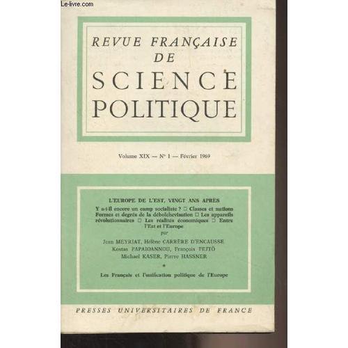 Revue Française De Science Politique - Vol. Xix - N°1 Février 1969 ... on Productcaster.