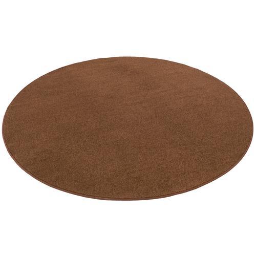 Snapstyle Joy - Tapis En Velours Rond Marron 100x100 Cm on Productcaster.