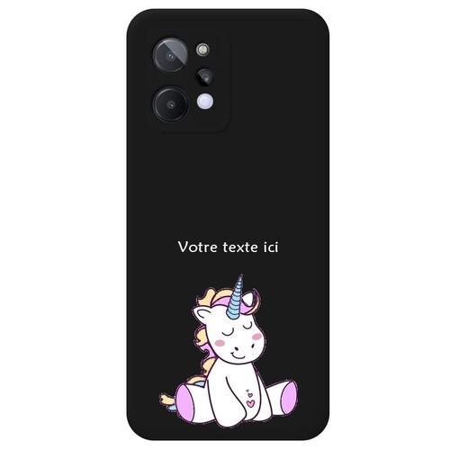 Coque Noir Realme C31 Licorne Enjoy Personnalisee on Productcaster.