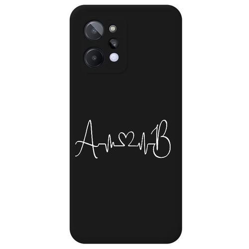 Coque Noir Realme C31 Avec Avec Vos Initiales Et Coeur on Productcaster.