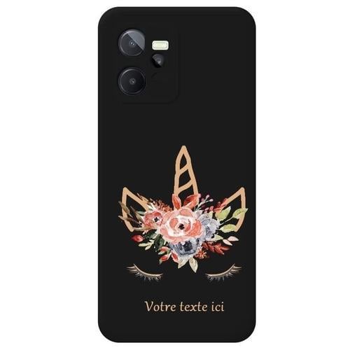 Coque Noir Realme C35 Licorne Personnalisee Eyes Rose Unicorn on Productcaster.