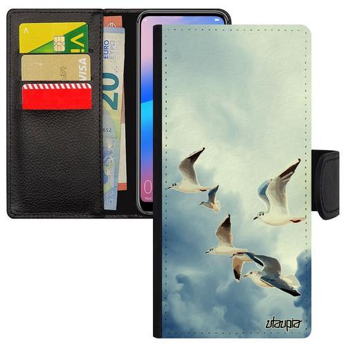 Coque Oiseaux Mouettes Iphone 13 Pro Max Rabat Portefeuille Silicon... on Productcaster.