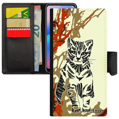 Coque Pour Iphone 13 Pro Simili Cuir Rabat Chat Case Animal Tigré 4... on Productcaster.