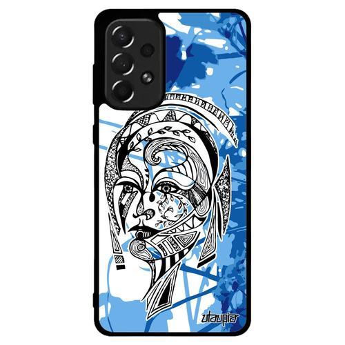 Coque Pour Samsung A73 Silicone Femme Azteque Fleur Tribal Portrait... on Productcaster.