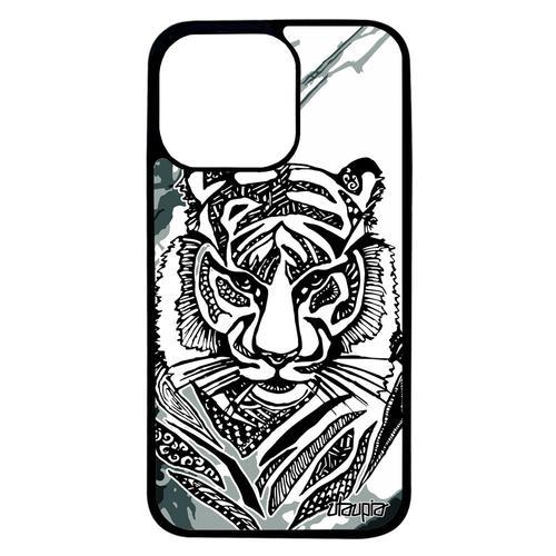 Coque Iphone 13 Pro Silicone Tigre Tatouage Alu Azteque Sauvage Ani... on Productcaster.