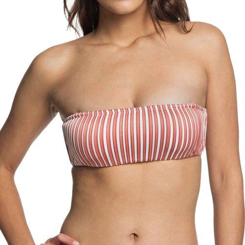 Haut De Bikini Marron/Blanc Rayures Femme Roxy Sandy on Productcaster.