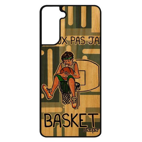 Coque Bois Samsung Galaxy S21 Fe Silicone J'peux Pas J'ai Basket Hu... on Productcaster.