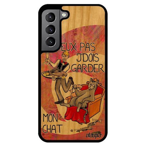 Coque J'peux Pas J'dois Garder Mon Chat Pour S22+ Plus Bois Silicon... on Productcaster.