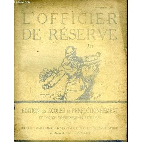 L Officier De Réserve N°7 13è Année Août Septembre 1934 La 72è Divi... on Productcaster.